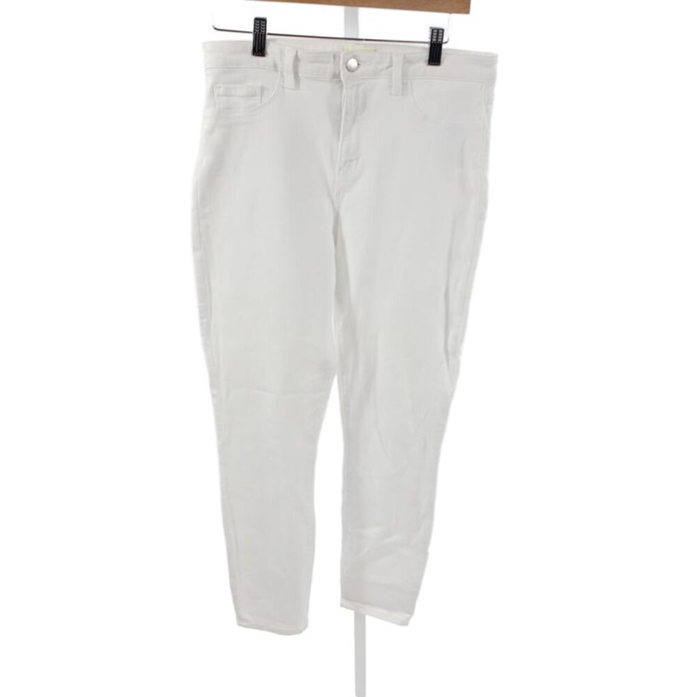L Agence Womens Ankle Skinny High Rise White Jeans Size 31